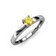 4 - Ilone Lab Created Yellow Sapphire Solitaire Engagement Ring 