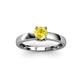 3 - Ilone Lab Created Yellow Sapphire Solitaire Engagement Ring 