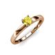 4 - Ilone Lab Created Yellow Sapphire Solitaire Engagement Ring 