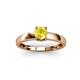 3 - Ilone Lab Created Yellow Sapphire Solitaire Engagement Ring 