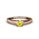 1 - Ilone Lab Created Yellow Sapphire Solitaire Engagement Ring 