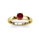 3 - Ilone Ruby Solitaire Engagement Ring 