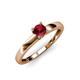 4 - Ilone Ruby Solitaire Engagement Ring 