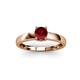 3 - Ilone Ruby Solitaire Engagement Ring 