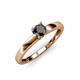 4 - Ilone Black Diamond Solitaire Engagement Ring 