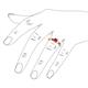 6 - Ilone Ruby Solitaire Engagement Ring 