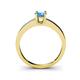 5 - Ilone Blue Topaz Solitaire Engagement Ring 