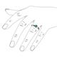 6 - Ilone Emerald Solitaire Engagement Ring 