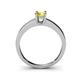 5 - Ilone Lab Created Yellow Sapphire Solitaire Engagement Ring 