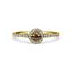 1 - Lore Smoky Quartz and Diamond Halo Bridal Set Ring 
