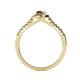 4 - Lore Smoky Quartz and Diamond Halo Bridal Set Ring 