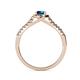 4 - Lore Blue and White Diamond Halo Bridal Set Ring 