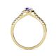 4 - Lore Tanzanite and Diamond Halo Bridal Set Ring 