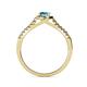 4 - Lore Blue Topaz and Diamond Halo Bridal Set Ring 