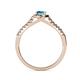 4 - Lore Blue Topaz and Diamond Halo Bridal Set Ring 