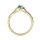4 - Lore London Blue Topaz and Diamond Halo Bridal Set Ring 