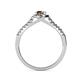4 - Lore Smoky Quartz and Diamond Halo Bridal Set Ring 