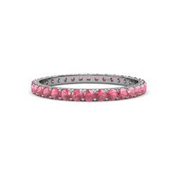 Audrey Pink Tourmaline U Prong Eternity Band Pink Tourmaline ctw U Prong Womens Eternity Ring Stackable K White Gold
