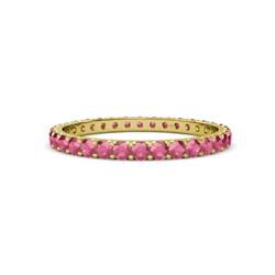 Audrey Rhodolite Garnet U Prong Eternity Band Rhodolite Garnet ctw U Prong Womens Eternity Ring Stackable K Yellow Gold