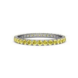 Audrey Yellow Sapphire U Prong Eternity Band Yellow Sapphire ctw U Prong Womens Eternity Ring Stackable K White Gold