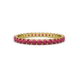 Audrey Ruby U Prong Eternity Band Ruby ctw U Prong Womens Eternity Ring Stackable K Yellow Gold