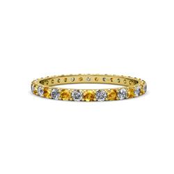 Audrey Citrine and Diamond U Prong Eternity Band Citrine and Diamond ctw U Prong Womens Eternity Ring Stackable K Yellow Gold