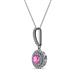 2 - Alva Pink Sapphire and Diamond Double Halo Pendant 
