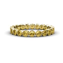 Arria Citrine Eternity Band Citrine Bezel Set Milgrain Womens Eternity Ring Stackable ctw K Yellow Gold
