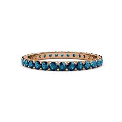 Audrey Blue Diamond U Prong Eternity Band Blue Diamond ctw U Prong Womens Eternity Ring Stackable K Rose Gold