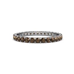 Audrey Smoky Quartz U Prong Eternity Band Smoky Quartz ctw U Prong Womens Eternity Ring Stackable K White Gold
