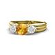 1 - Alyssa Citrine and White Sapphire Three Stone Engagement Ring 