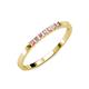 3 - Abila 2.00 mm Pink Tourmaline and Diamond 7 Stone Wedding Band 