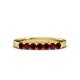 3 - Fiala 2.70 mm Ruby 7 Stone Wedding Band 