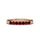 3 - Fiala 2.70 mm Ruby 7 Stone Wedding Band 