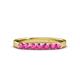 3 - Fiala 2.70 mm Pink Sapphire 7 Stone Wedding Band 