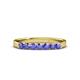 3 - Fiala 2.70 mm Tanzanite 7 Stone Wedding Band 