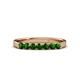 3 - Fiala 2.70 mm Green Garnet 7 Stone Wedding Band 