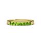 3 - Fiala 2.70 mm Peridot 7 Stone Wedding Band 