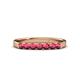 3 - Fiala 2.70 mm Rhodolite Garnet 7 Stone Wedding Band 