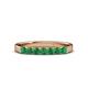 3 - Fiala 2.70 mm Emerald 7 Stone Wedding Band 