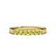 3 - Fiala 2.70 mm Yellow Sapphire 7 Stone Wedding Band 