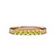 3 - Fiala 2.70 mm Yellow Sapphire 7 Stone Wedding Band 