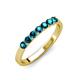 4 - Fiala 2.70 mm London Blue Topaz 7 Stone Wedding Band 