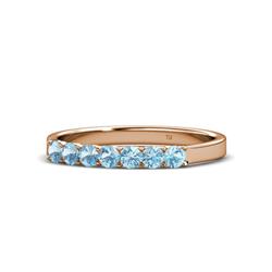 Fiala Aquamarine Stone Wedding Band Aquamarine Stone Womens Wedding Band Stackable ctw K Rose Gold