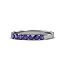 Fiala Iolite Stone Wedding Band Iolite Stone Womens Wedding Band Stackable ctw K White Gold