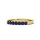 1 - Fiala 2.70 mm Blue Sapphire 7 Stone Wedding Band 