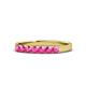 1 - Fiala 2.70 mm Pink Sapphire 7 Stone Wedding Band 