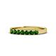 1 - Fiala 2.70 mm Green Garnet 7 Stone Wedding Band 