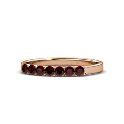 Fiala Red Garnet Stone Wedding Band Red Garnet Stone Womens Wedding Band Stackable ctw K Rose Gold