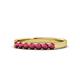 1 - Fiala 2.70 mm Rhodolite Garnet 7 Stone Wedding Band 